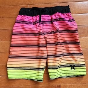 Hurley Kids Swim Trunks - Pink, Orange, Yellow